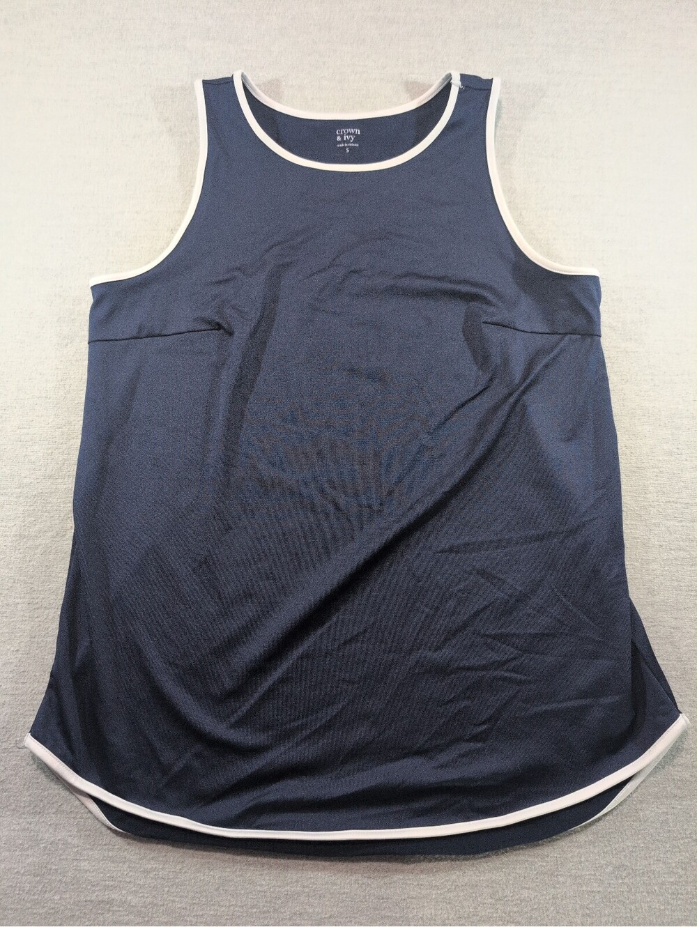 Crown & Ivy navy sleeveless tank top